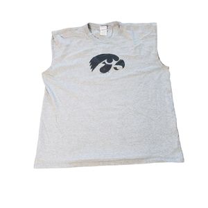 CSA Iowa Hawkeyes Tank Top Shirt Collegiate NCAA Sleeveless Muscle Tee XL Gray